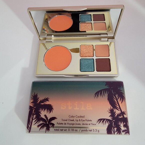 New Stila Color Cocktail Cheek, Lip & Eye Palette Cosmetic Makeup - Picture 5 of 11